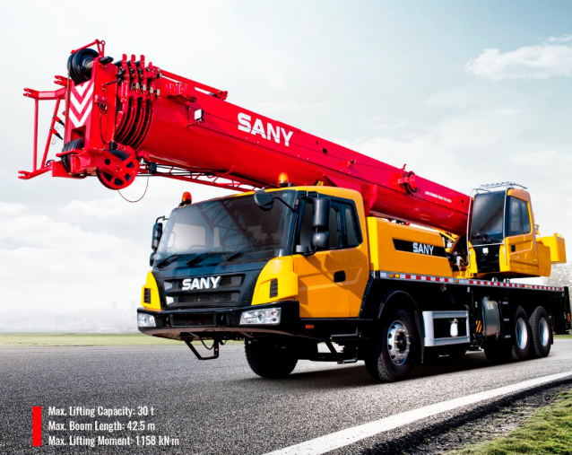 三一STC300T5汽车吊性能参数吊臂计算吊车工况表