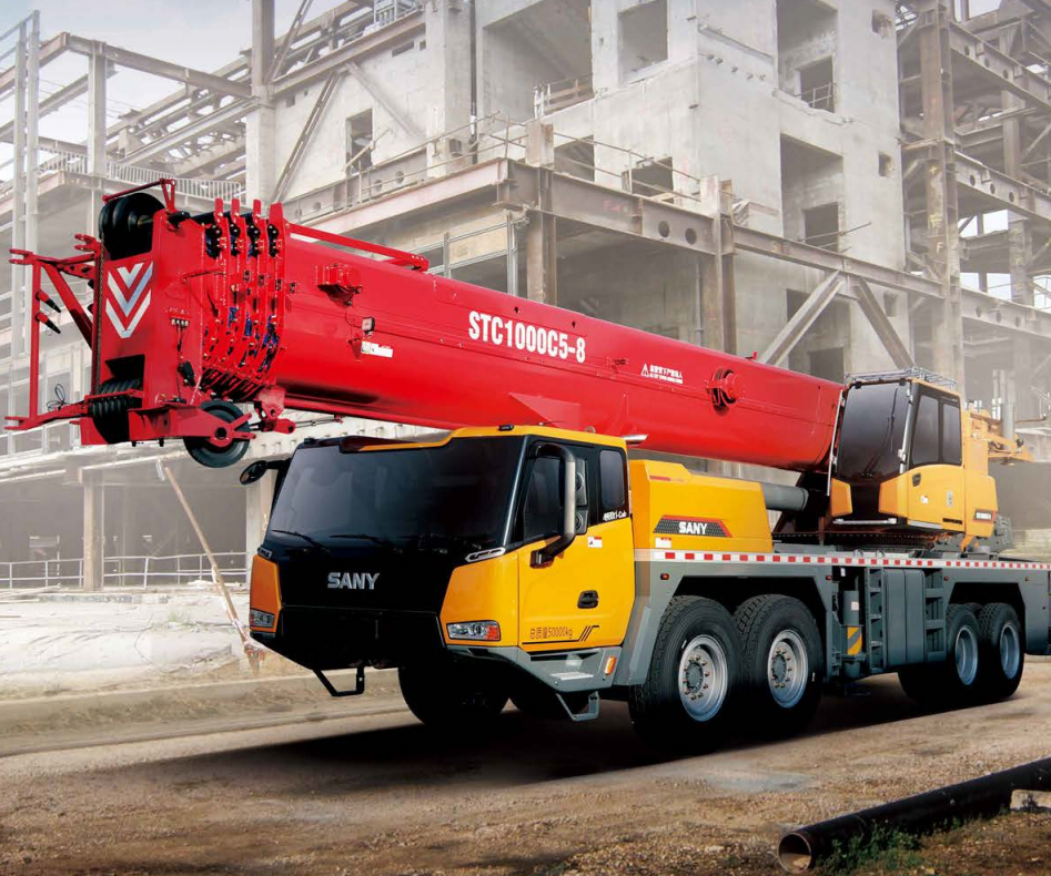 三一STC1000C5-8(25款)汽车吊性能参数吊臂计算吊车工况表