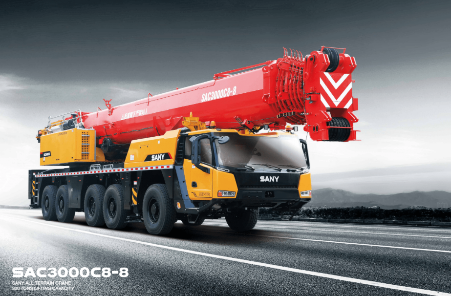 三一SAC3000C8-8汽车吊性能参数吊臂计算吊车工况表