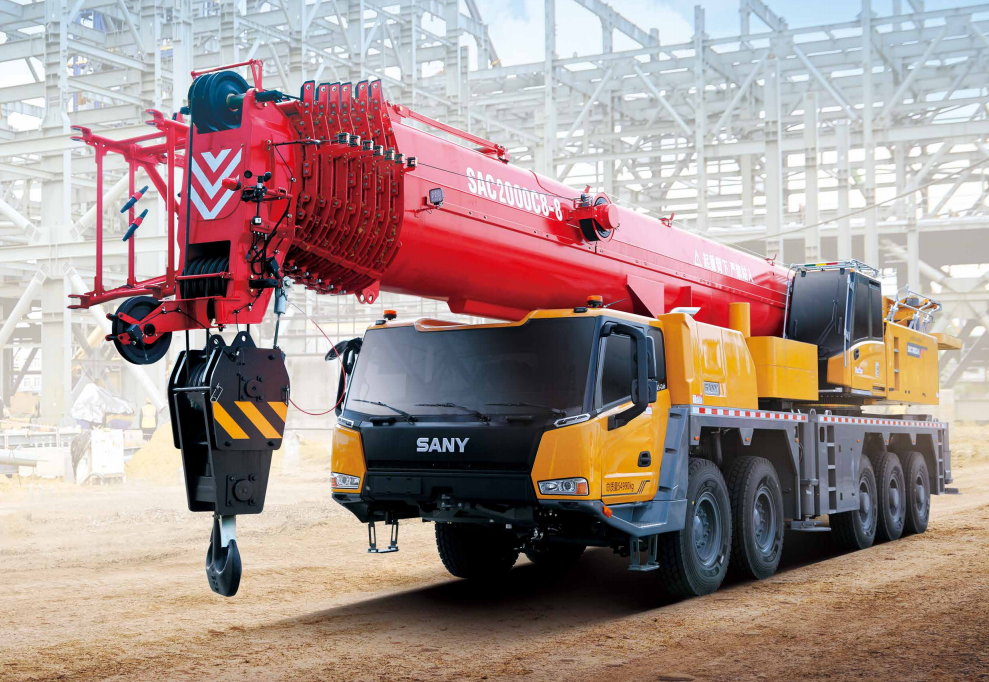 三一SAC2000C8-8汽车吊性能参数吊臂计算吊车工况表