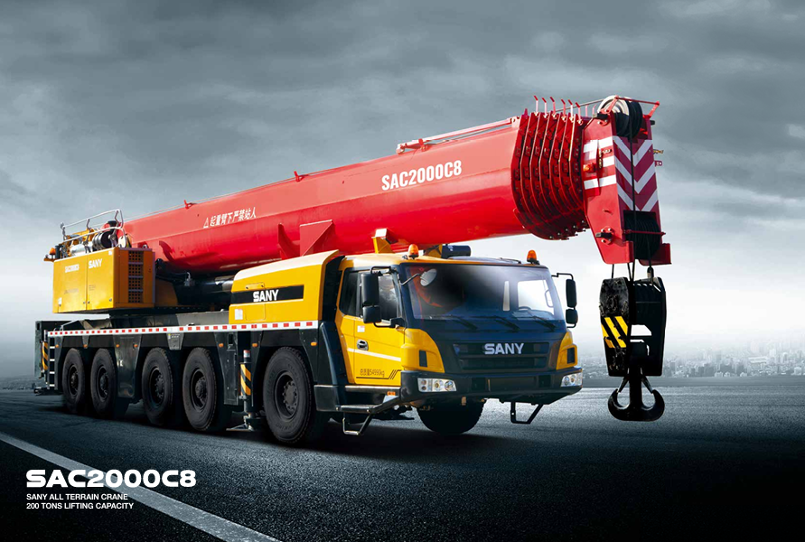 三一SAC2000C8汽车吊性能参数吊臂计算吊车工况表