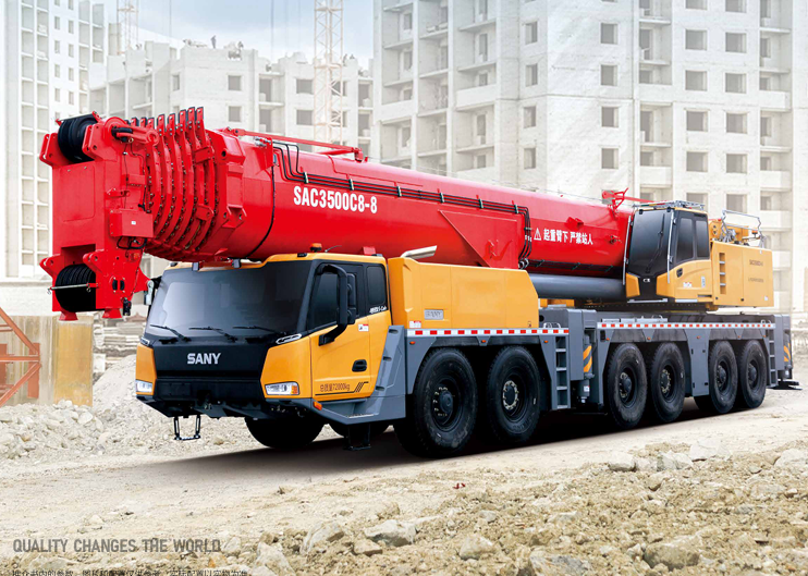 三一SAC3500C8-8汽车吊性能参数吊臂计算吊车工况表