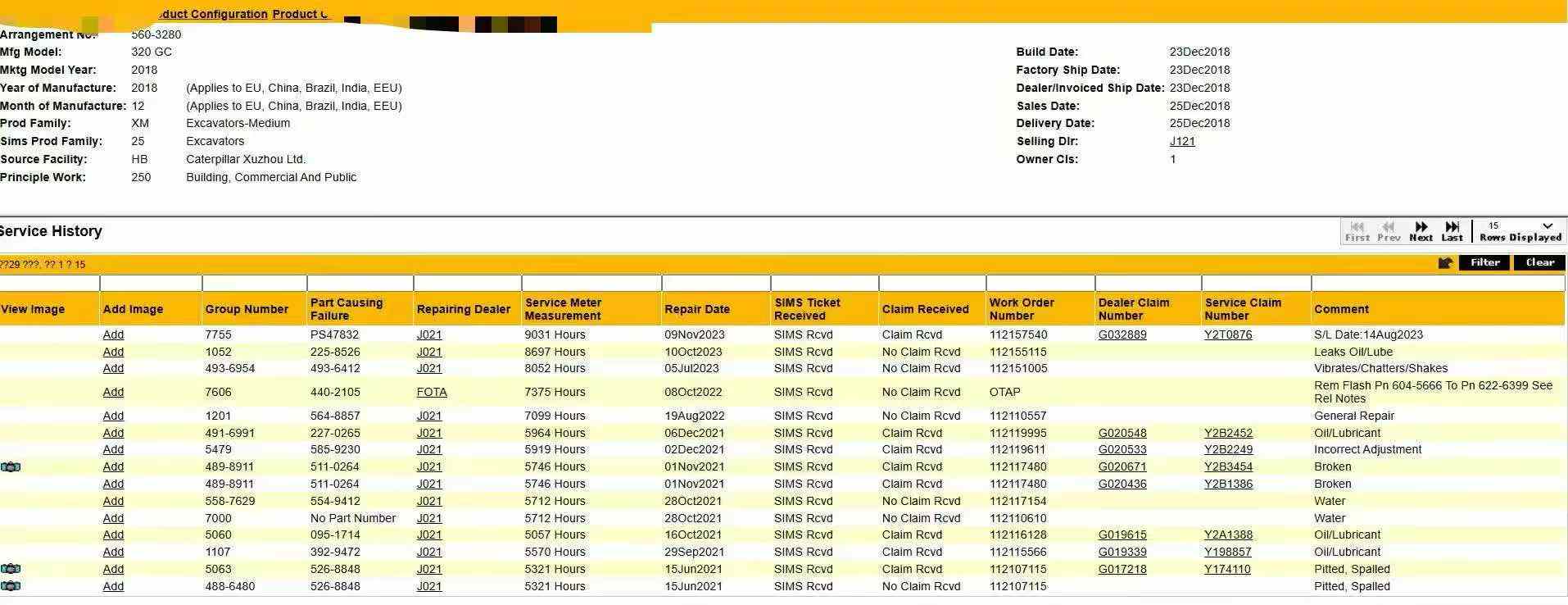 Used Caterpillar 320GC Excavator 2019 Model / 2