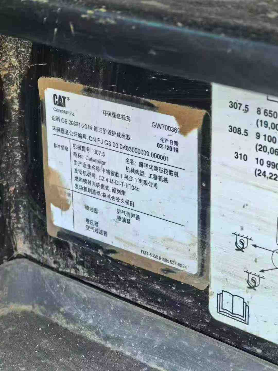 Used Caterpillar 307V2 Excavator 2019 Model / 5