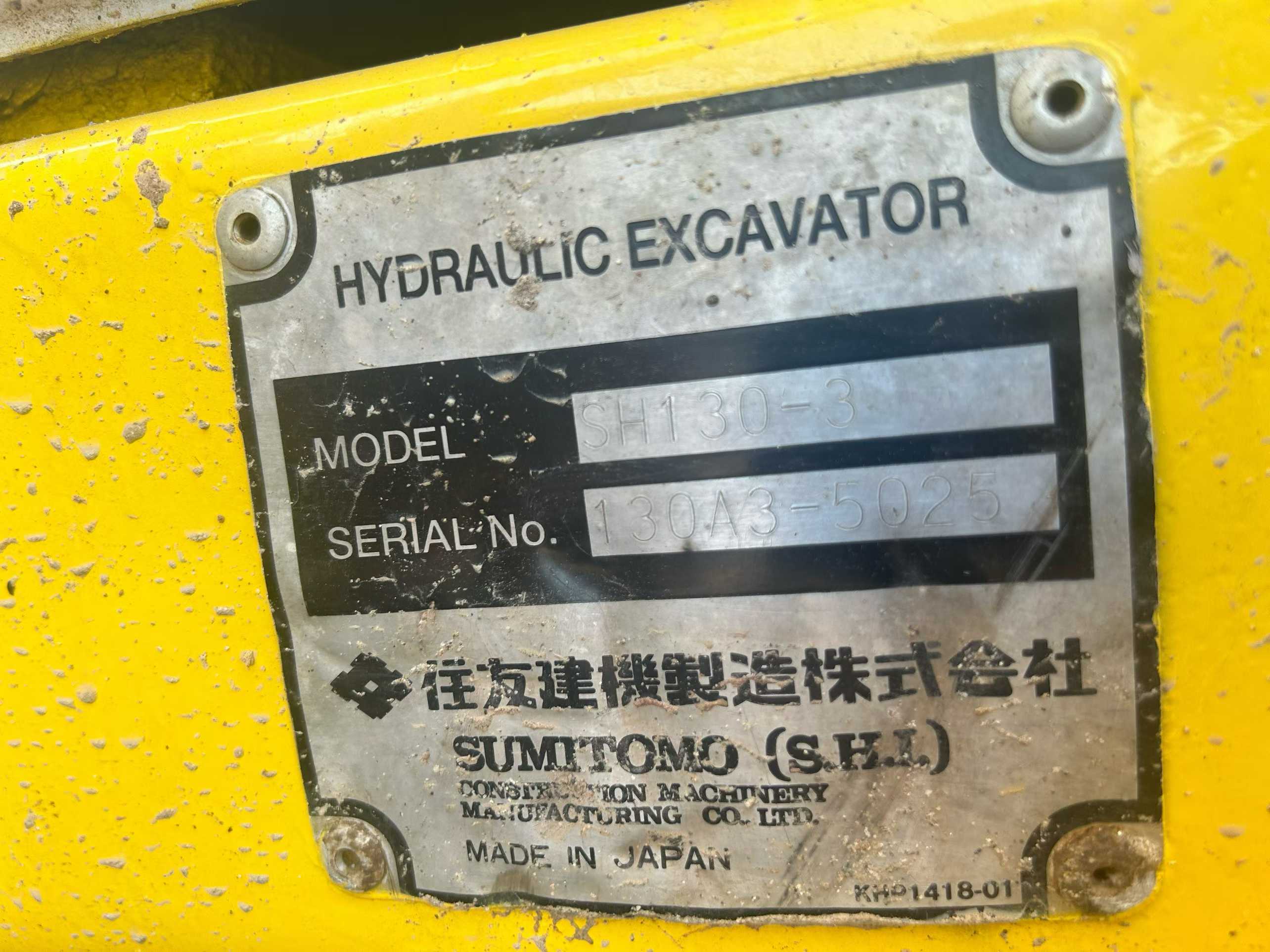 Used Sumitomo SH120 Excavator 2016 Model / 7