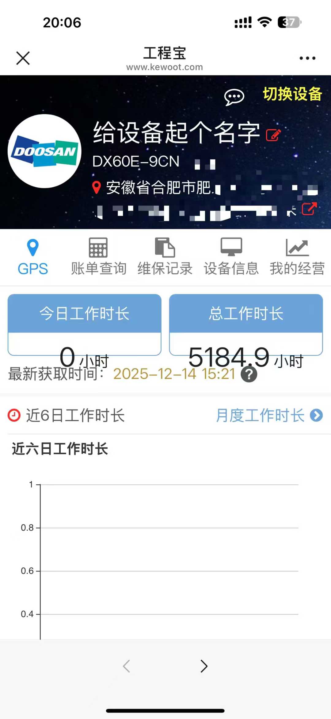 Used Doosan DX60 Excavator 2020 Model / 5